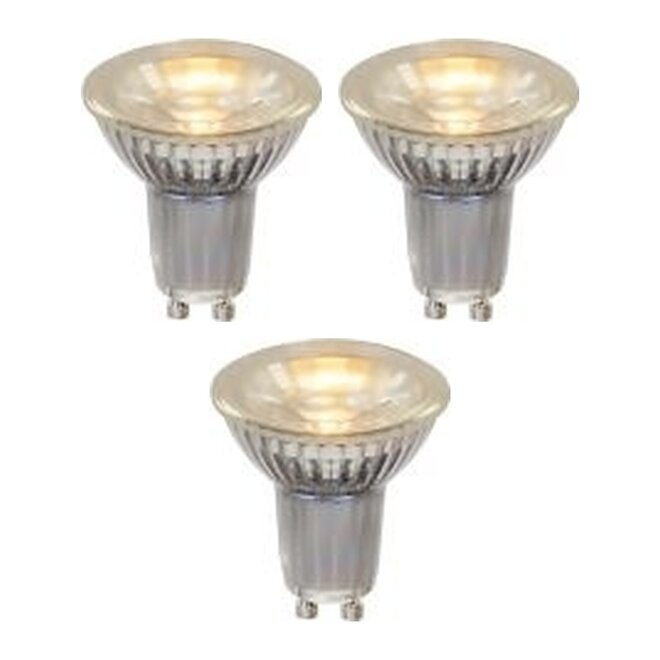 3x MR16 - Led lamp - Ø 5 cm - LED - GU10 (MR16) - 5W 2700K - Transparant