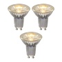 3x MR16 - Led lamp - Ø 5 cm - LED - GU10 (MR16) - 5W 2700K - Transparant