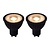 2x MR16 - Led lamp - Ø 5 cm - LED Dim to warm - GU10 (MR16) - 5W 2200K/3000K - Zwart
