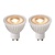2x MR16 - Led lamp - Ø 5 cm - LED Dim to warm - GU10 (MR16) - 5W 2200K/3000K - Wit
