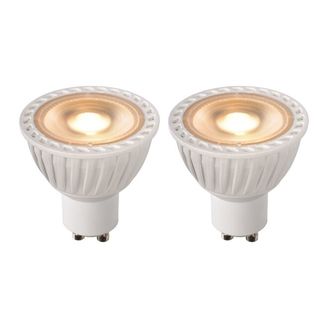 2x MR16 - Led lamp - Ø 5 cm - LED Dim to warm - GU10 (MR16) - 5W 2200K/3000K - Wit