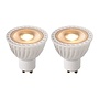 2x MR16 - Led lamp - Ø 5 cm - LED Dim to warm - GU10 (MR16) - 5W 2200K/3000K - Wit
