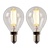 2x P45 - Filament lamp - Ø 4,5 cm - LED Dimb. - E14 - 4W 2700K - Transparant
