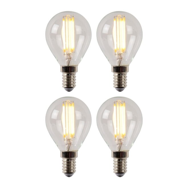 4x P45 - Filament lamp - Ø 4,5 cm - LED Dimb. - E14 - 4W 2700K - Transparant