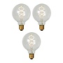 3x G95 - Filament lamp - Ø 9,5 cm - LED Dimb. - E27 - 4,9W 2700K - Transparant