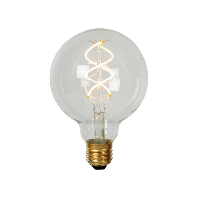3x G95 - Filament lamp - Ø 9,5 cm - LED Dimb. - E27 - 4,9W 2700K - Transparant