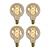 4x G95 - Filament lamp - Ø 9,5 cm - LED Dimb. - E27 - 4,9W 2200K - Amber