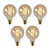 5x G95 - Filament lamp - Ø 9,5 cm - LED Dimb. - E27 - 4,9W 2200K - Amber