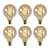 6x G95 - Filament lamp - Ø 9,5 cm - LED Dimb. - E27 - 4,9W 2200K - Amber