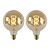 2x G125 - Filament lamp - Ø 12,5 cm - LED Dimb. - E27 - 4,9W 2200K - Amber
