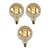 3x G125 - Filament lamp - Ø 12,5 cm - LED Dimb. - E27 - 4,9W 2200K - Amber