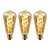 3x ST64 - Filament lamp - Ø 6,4 cm - LED Dimb. - E27 - 4,9W 2200K - Amber