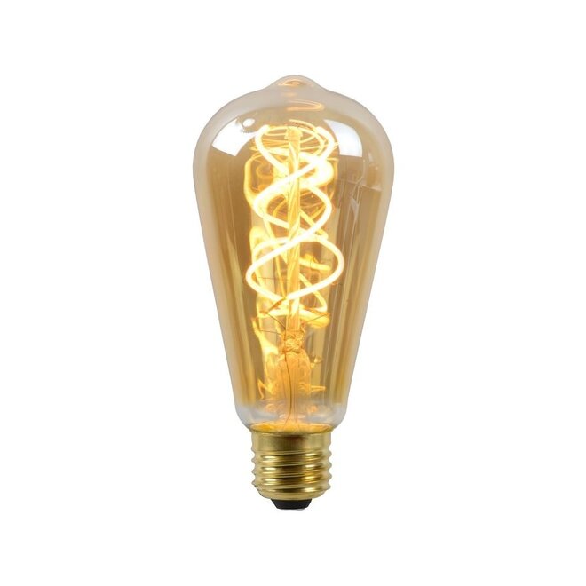 3x ST64 - Filament lamp - Ø 6,4 cm - LED Dimb. - E27 - 4,9W 2200K - Amber