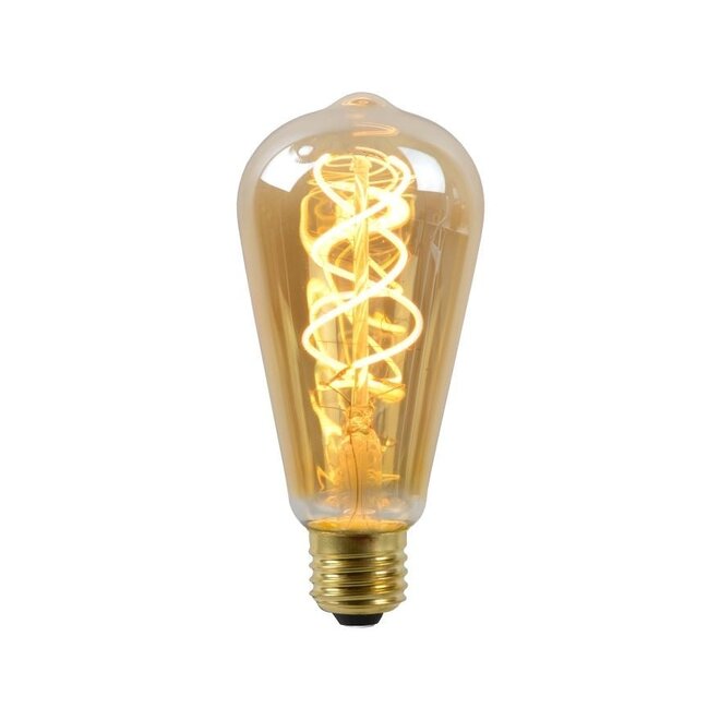 6x ST64 - Filament lamp - Ø 6,4 cm - LED Dimb. - E27 - 4,9W 2200K - Amber