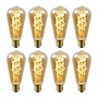 8x ST64 - Filament lamp - Ø 6,4 cm - LED Dimb. - E27 - 4,9W 2200K - Amber