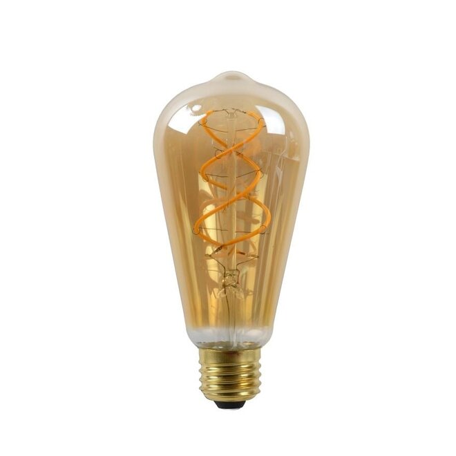 8x ST64 - Filament lamp - Ø 6,4 cm - LED Dimb. - E27 - 4,9W 2200K - Amber