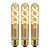 3x T32 - Filament lamp - Ø 3 cm - LED Dimb. - E27 - 4,9W 2200K - Amber