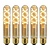 5x T32 - Filament lamp - Ø 3 cm - LED Dimb. - E27 - 4,9W 2200K - Amber
