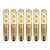 6x T32 - Filament lamp - Ø 3 cm - LED Dimb. - E27 - 4,9W 2200K - Amber