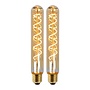 2x T32 - Filament lamp - Ø 3,2 cm - LED Dimb. - E27 - 4,9W 2200K - Amber