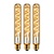 3x T32 - Filament lamp - Ø 3,2 cm - LED Dimb. - E27 - 4,9W 2200K - Amber