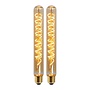 2x T32 - Filament lamp - Ø 3,2 cm - LED Dimb. - E27 - 4,9W 2200K - Amber