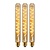 3x T32 - Filament lamp - Ø 3,2 cm - LED Dimb. - E27 - 4,9W 2200K - Amber