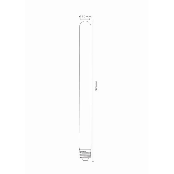 2x T32 - Filament lamp - Ø 3,2 cm - LED Dimb. - E27 - 4,9W 2200K - Amber