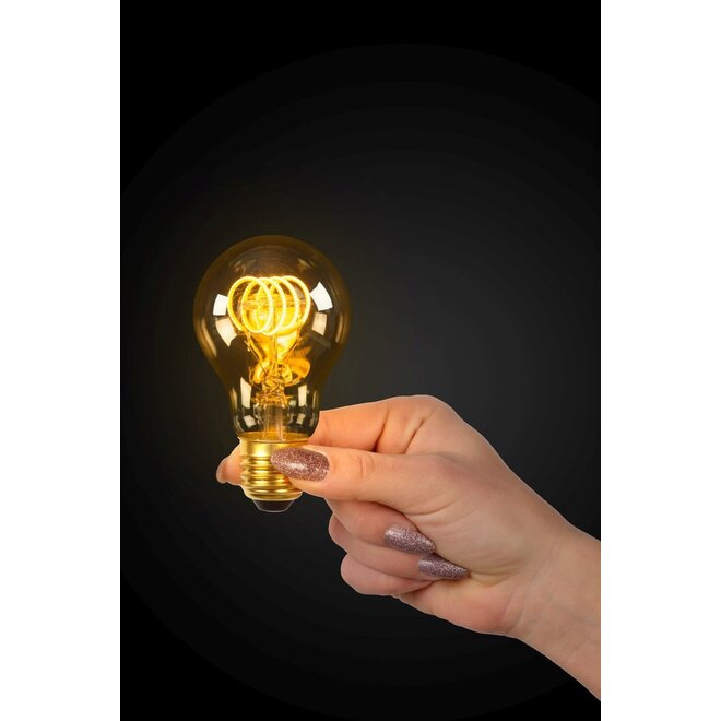 2x A60 TWILIGHT SENSOR - Filament lamp - Ø 6 cm - LED - E27 - 4W 2200K - Dag/nacht sensor - Amber