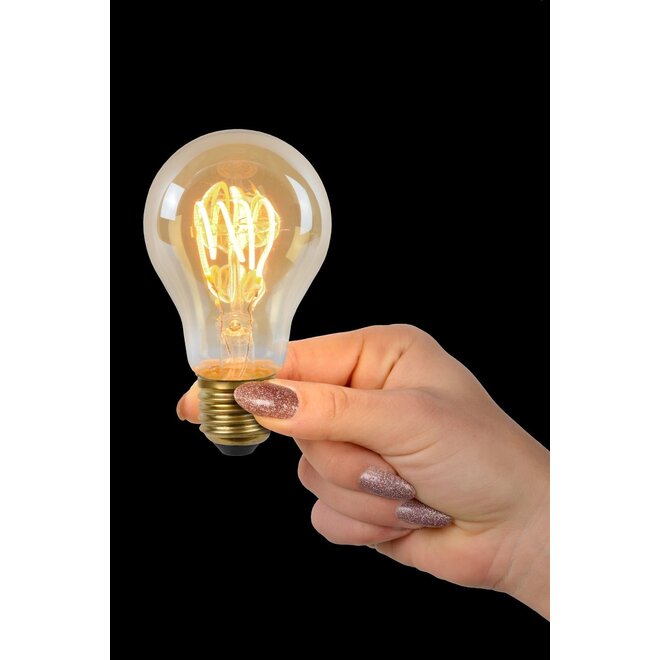 2x A60 TWILIGHT SENSOR - Filament lamp - Ø 6 cm - LED - E27 - 4W 2200K - Dag/nacht sensor - Amber