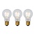 3x A60 - Filament lamp - Ø 6 cm - LED Dimb. - E27 - 4,9W 2700K - Transparant