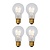 4x A60 - Filament lamp - Ø 6 cm - LED Dimb. - E27 - 4,9W 2700K - Transparant