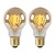 2x A60 - Filament lamp - Ø 6 cm - LED Dimb. - E27 - 4,9W 2200K - Amber