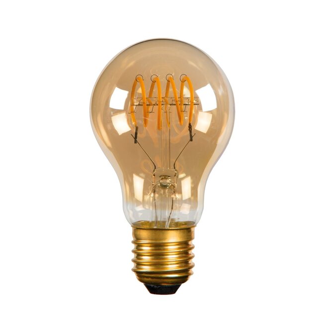 2x A60 - Filament lamp - Ø 6 cm - LED Dimb. - E27 - 4,9W 2200K - Amber