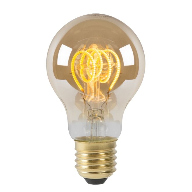 4x A60 - Filament lamp - Ø 6 cm - LED Dimb. - E27 - 4,9W 2200K - Amber