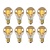 8x A60 - Filament lamp - Ø 6 cm - LED Dimb. - E27 - 4,9W 2200K - Amber