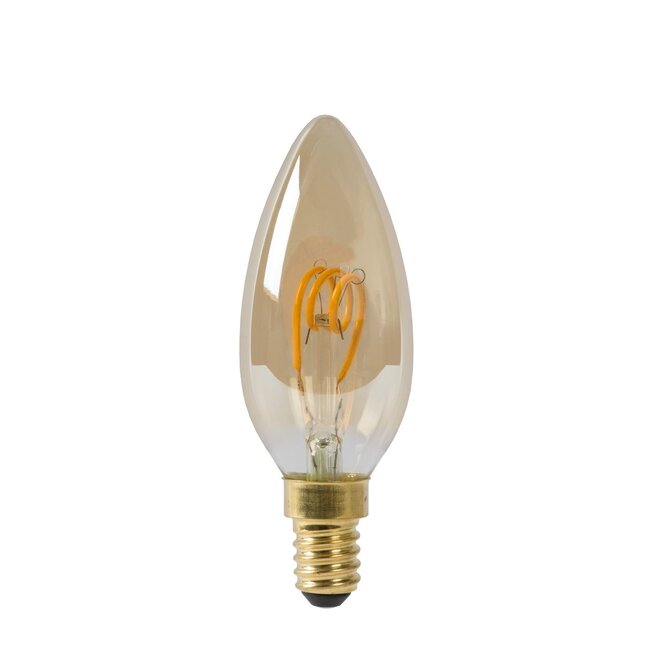 2x C35 - Filament lamp - Ø 3,5 cm - LED Dimb. - E14 - 3W 2200K - Amber