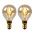 2x P45 - Filament lamp - Ø 4,5 cm - LED Dimb. - E14 - 3W 2200K - Amber