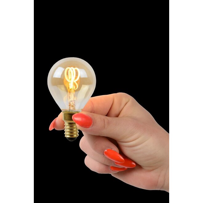 2x P45 - Filament lamp - Ø 4,5 cm - LED Dimb. - E14 - 3W 2200K - Amber