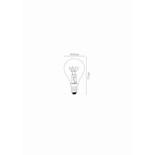 2x P45 - Filament lamp - Ø 4,5 cm - LED Dimb. - E14 - 3W 2200K - Amber