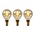 3x P45 - Filament lamp - Ø 4,5 cm - LED Dimb. - E14 - 3W 2200K - Amber