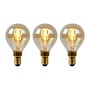 3x P45 - Filament lamp - Ø 4,5 cm - LED Dimb. - E14 - 3W 2200K - Amber