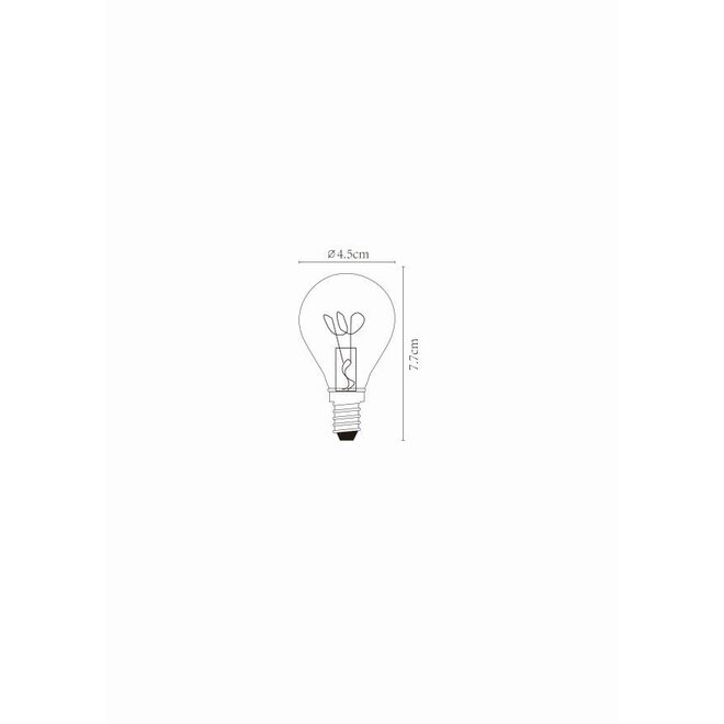 4x P45 - Filament lamp - Ø 4,5 cm - LED Dimb. - E14 - 3W 2200K - Amber