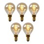 5x P45 - Filament lamp - Ø 4,5 cm - LED Dimb. - E14 - 3W 2200K - Amber