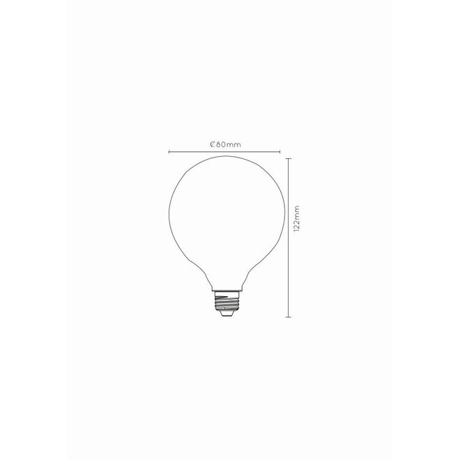4x G80 - Filament lamp - Ø 8 cm - LED Dimb. - E27 - 4,9W 2700K - Opaal