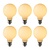 6x G80 - Filament lamp - Ø 8 cm - LED Dimb. - E27 - 4,9W 2700K - Opaal
