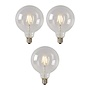3x G95 Class B - Filament lamp - Ø 9,5 cm - LED Dimb. - E27 - 7W 2700K - Transparant