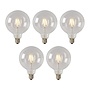 5x G95 Class B - Filament lamp - Ø 9,5 cm - LED Dimb. - E27 - 7W 2700K - Transparant
