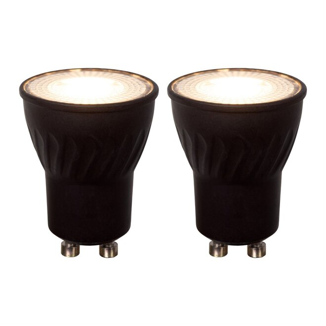 2x MR11 - Led lamp - Ø 3,5 cm - LED Dimb. - GU10 (MR11) - 3,8W 2700K - Zwart