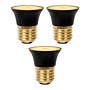 3x G45 - Led lamp - Ø 4,3 cm - LED 3 StepDim - E27 - 5W 2700K - Zwart